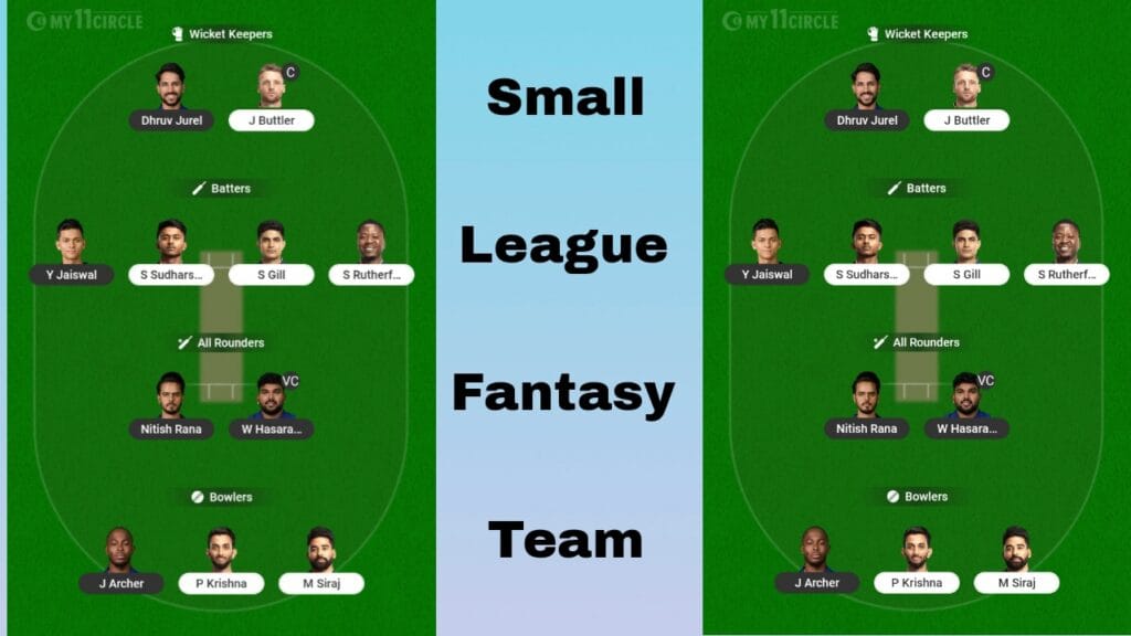 RR Vs GT Dream11 Fantasy Team Prediction